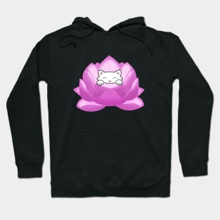 Cat In A Lotus Hoodie